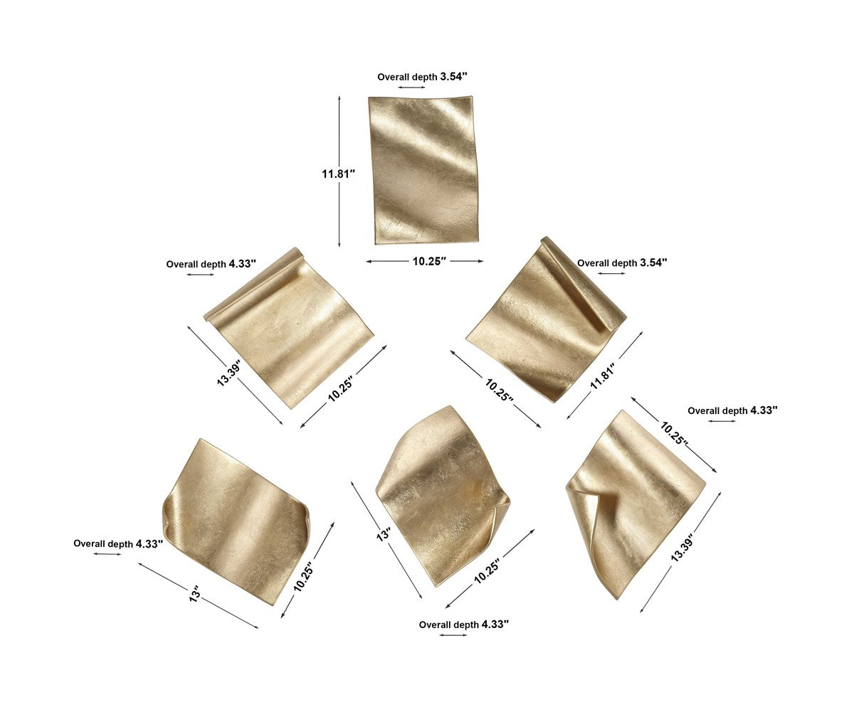 Fluttering Pages Wall Decor S/6