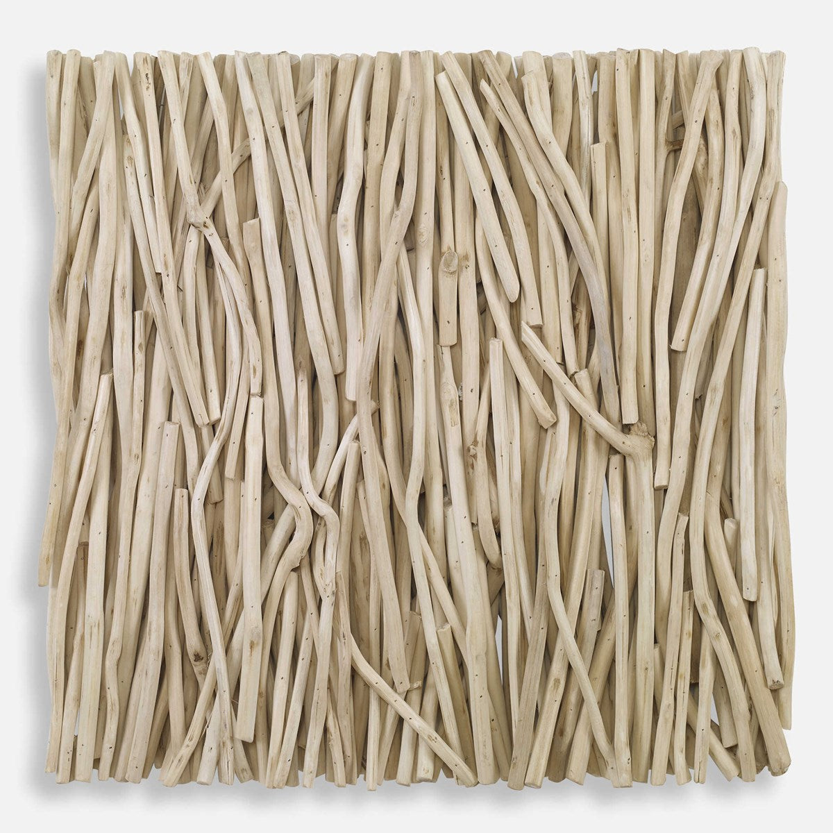 Gathered Teak Wood Wall Decor (Bleached)