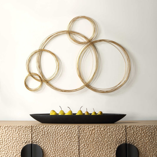 Golden Bubbles Wall Decor