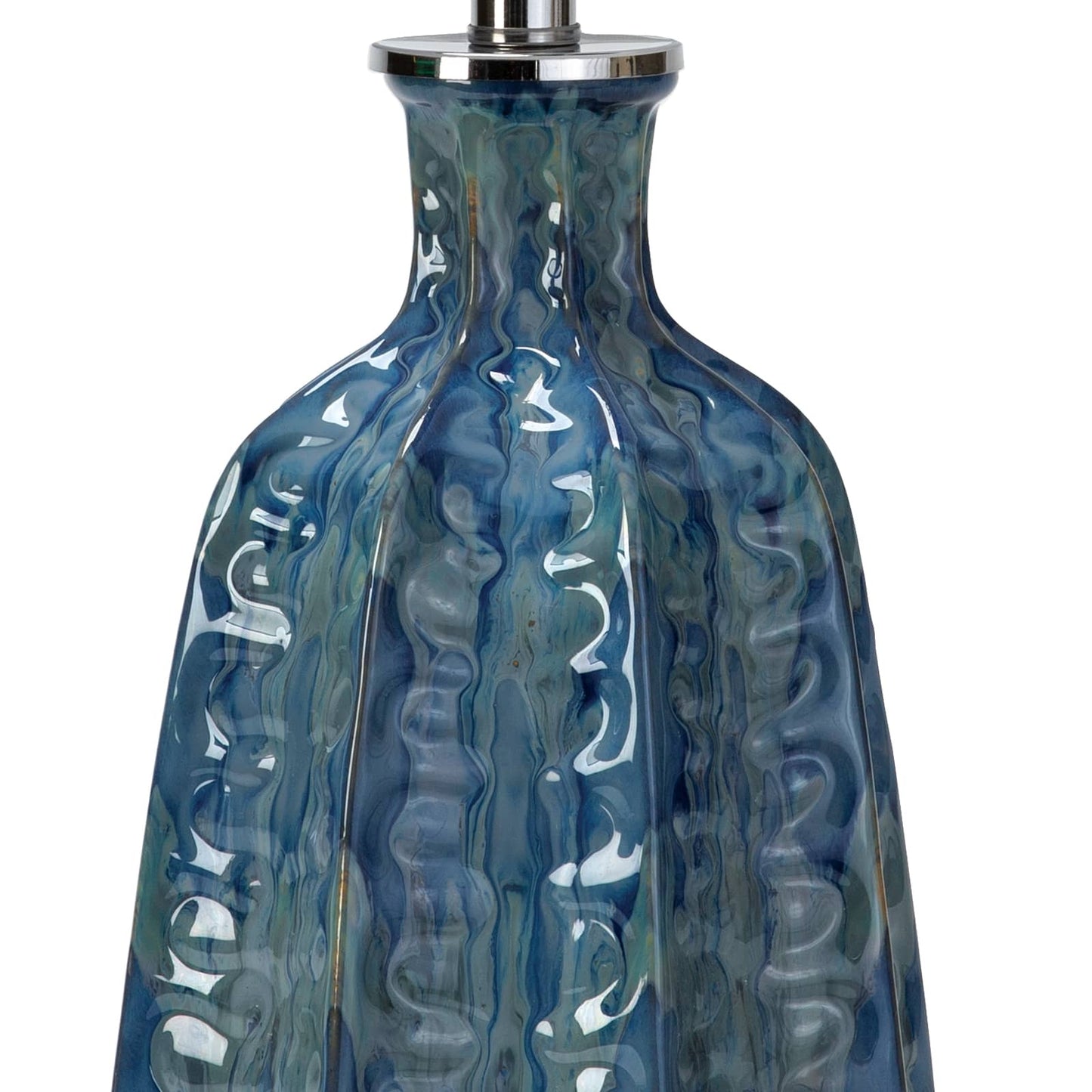 Antigua Ceramic Table Lamp (Blue)