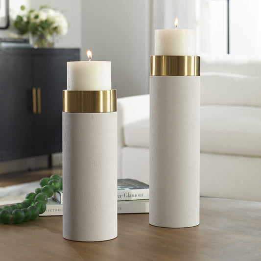 Wessex Candleholder (White) S/2