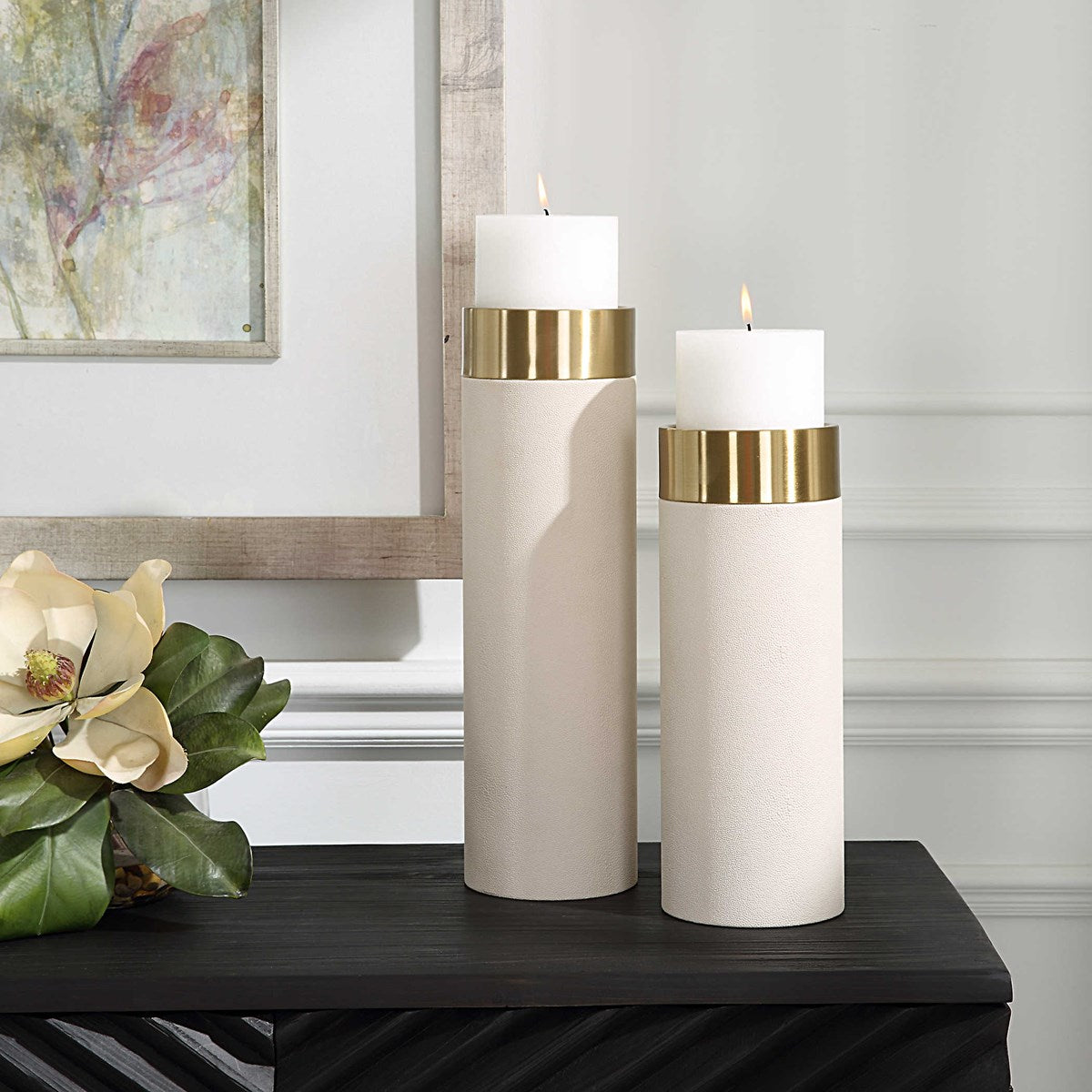 Wessex Candleholder (White) S/2