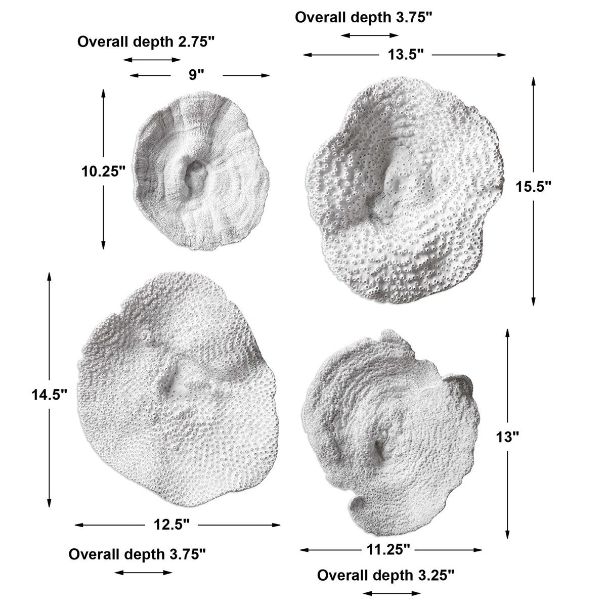 Sea Coral Wall Decor S/4