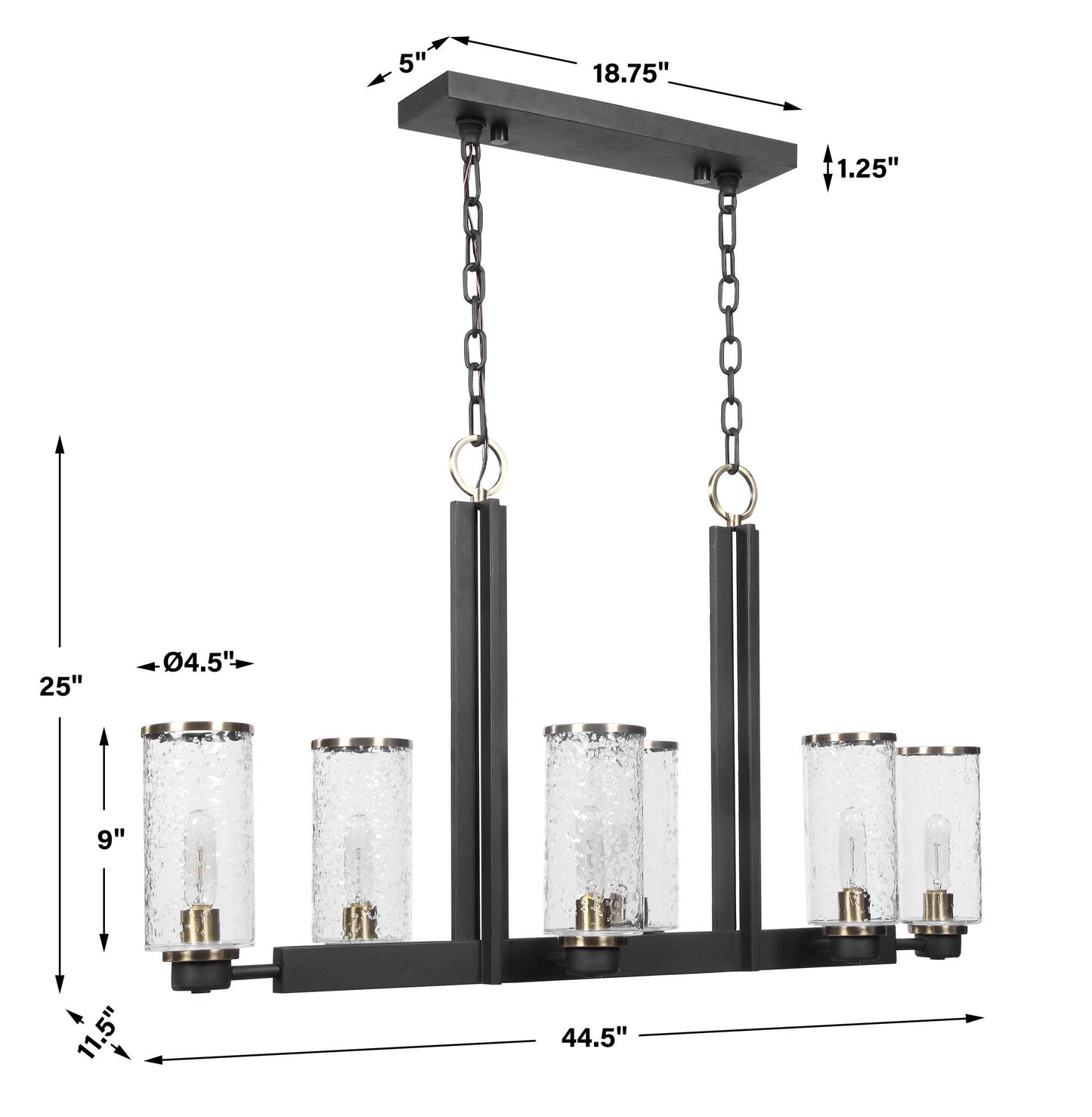 Jarsdel 6 Light Chandelier
