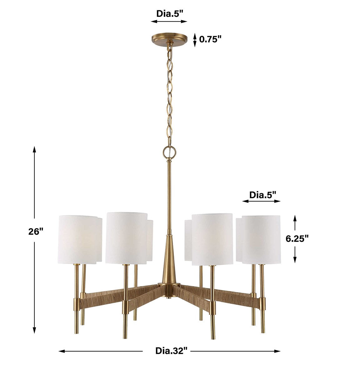 Lautoka 8 Light Chandelier
