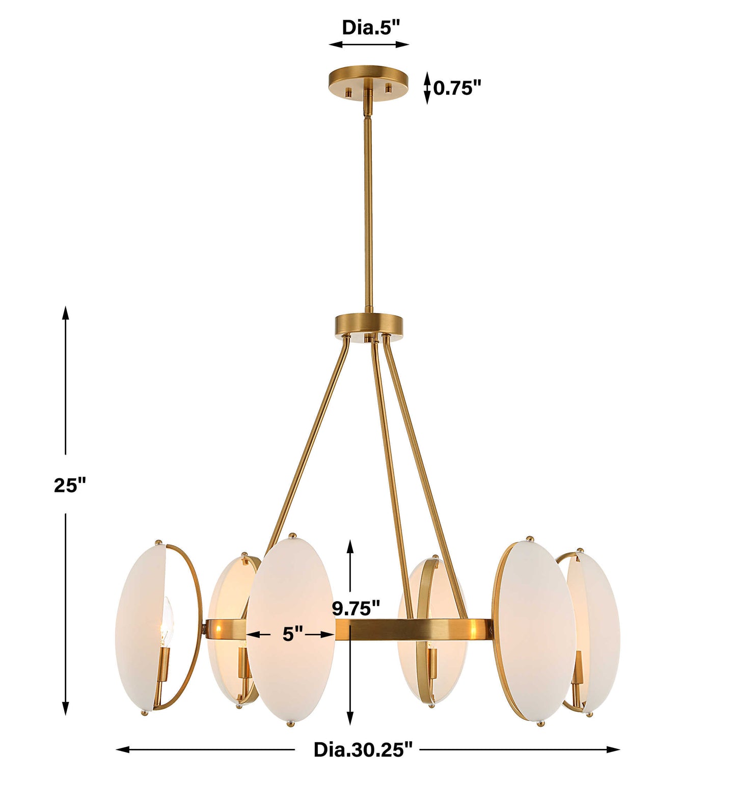 Oviform 6 Light Chandelier
