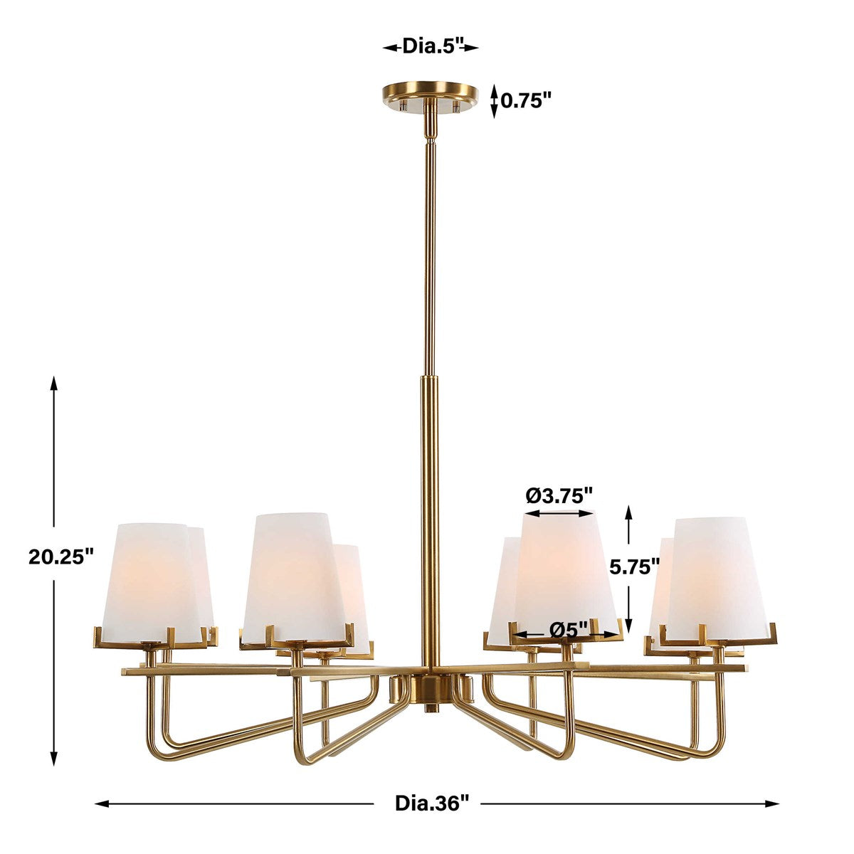 Lassen 8 Light Chandelier