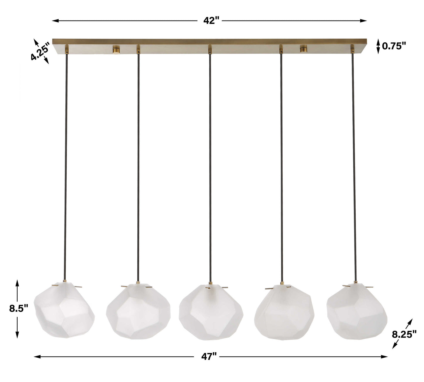 Geodesic 5 Light Chandelier