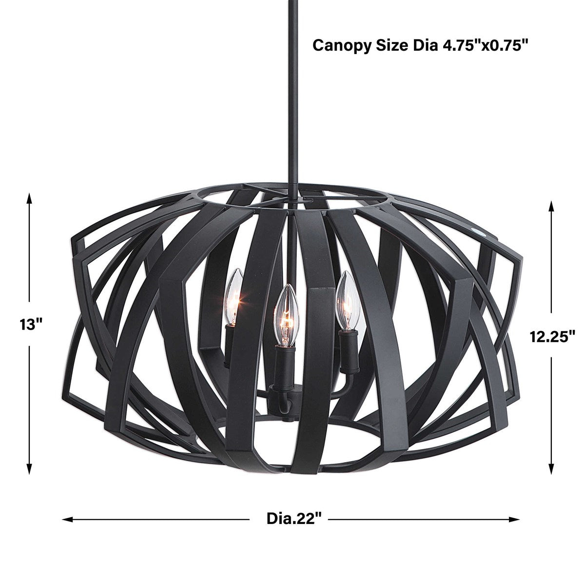 Thales 3 Light Chandelier