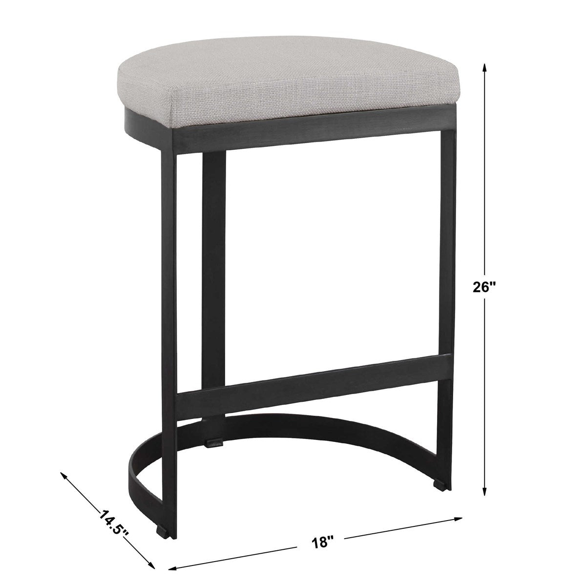 Ivanna Counter Stool (Black)