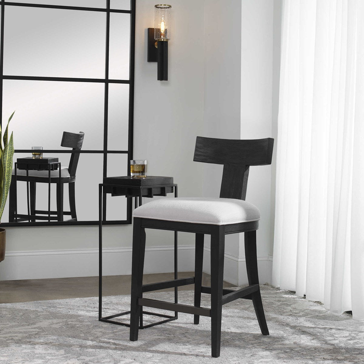 Idris Counter Stool (Charcoal)