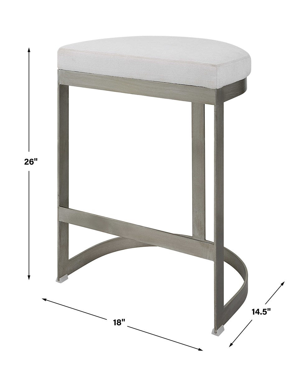 Ivanna Counter Stool (Silver)