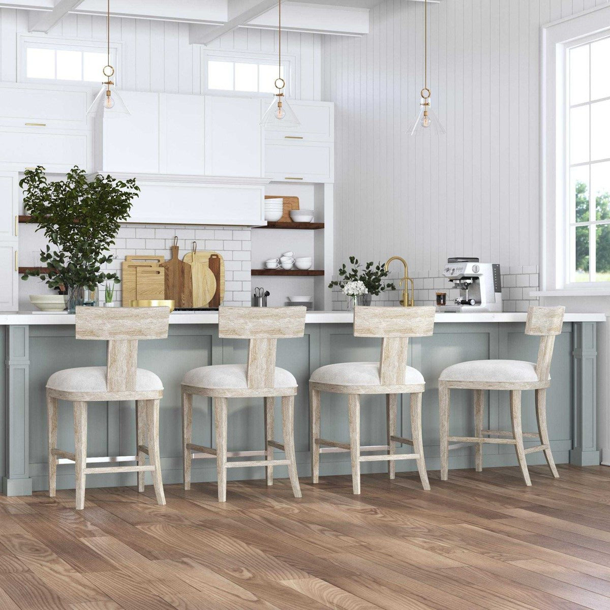 Idris Counter Stool (White)