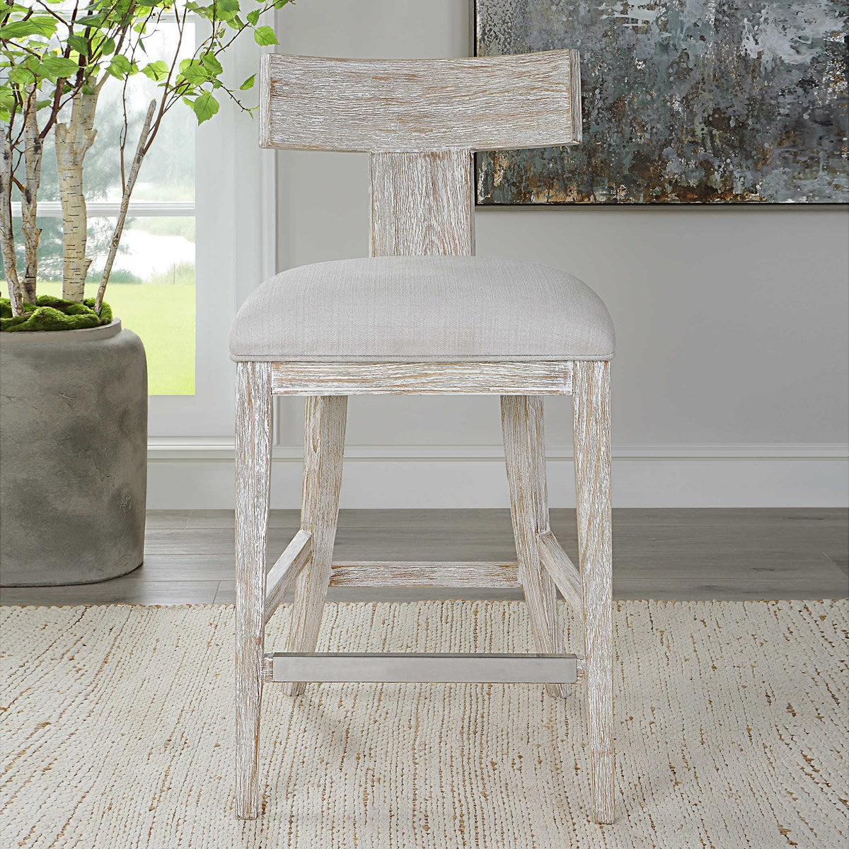 Idris Counter Stool (White)