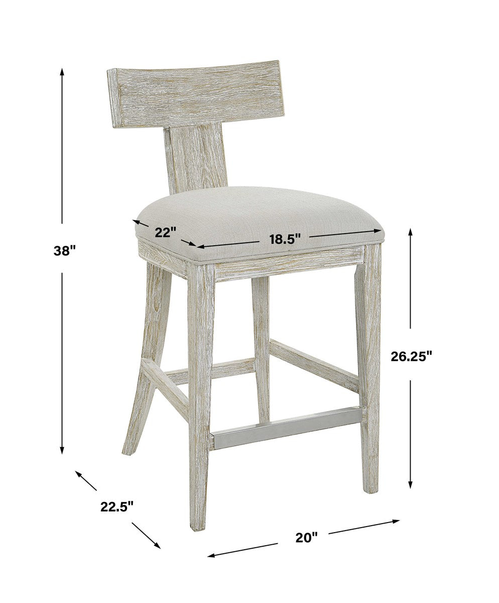 Idris Counter Stool (White)