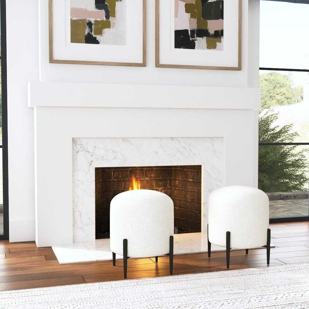 Arles Ottoman (White)