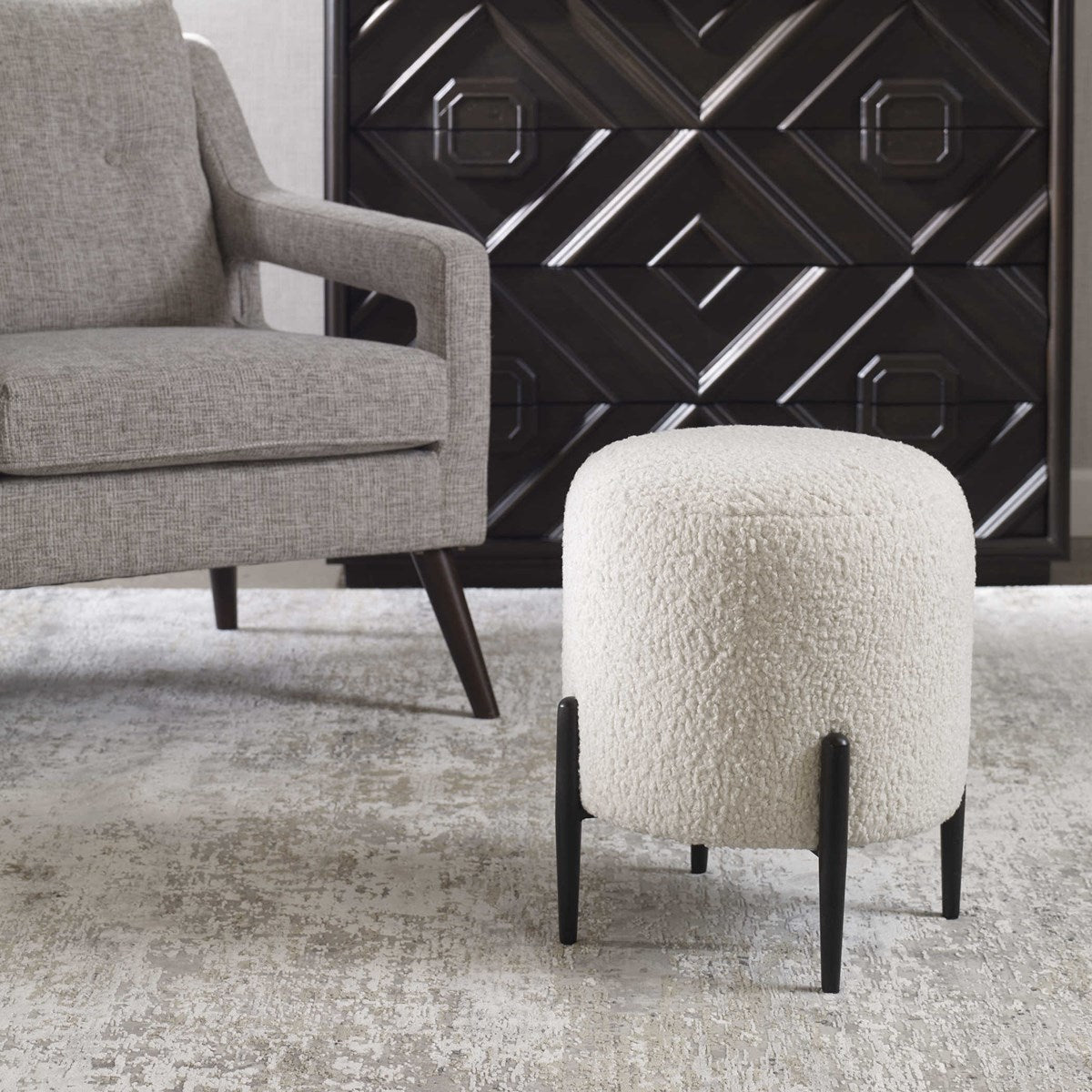 Arles Ottoman (White)