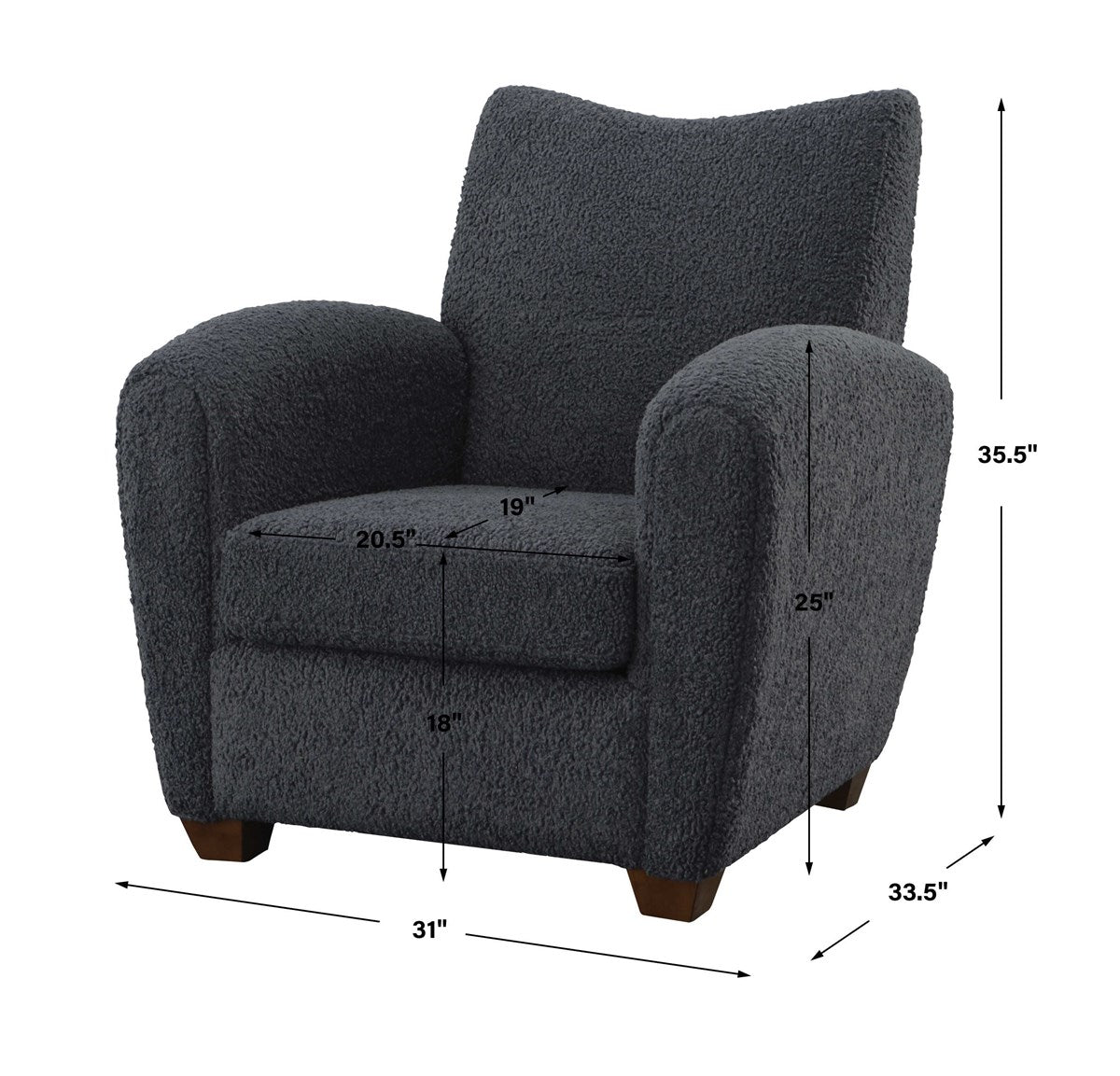 Teddy Accent Chair (Slate)