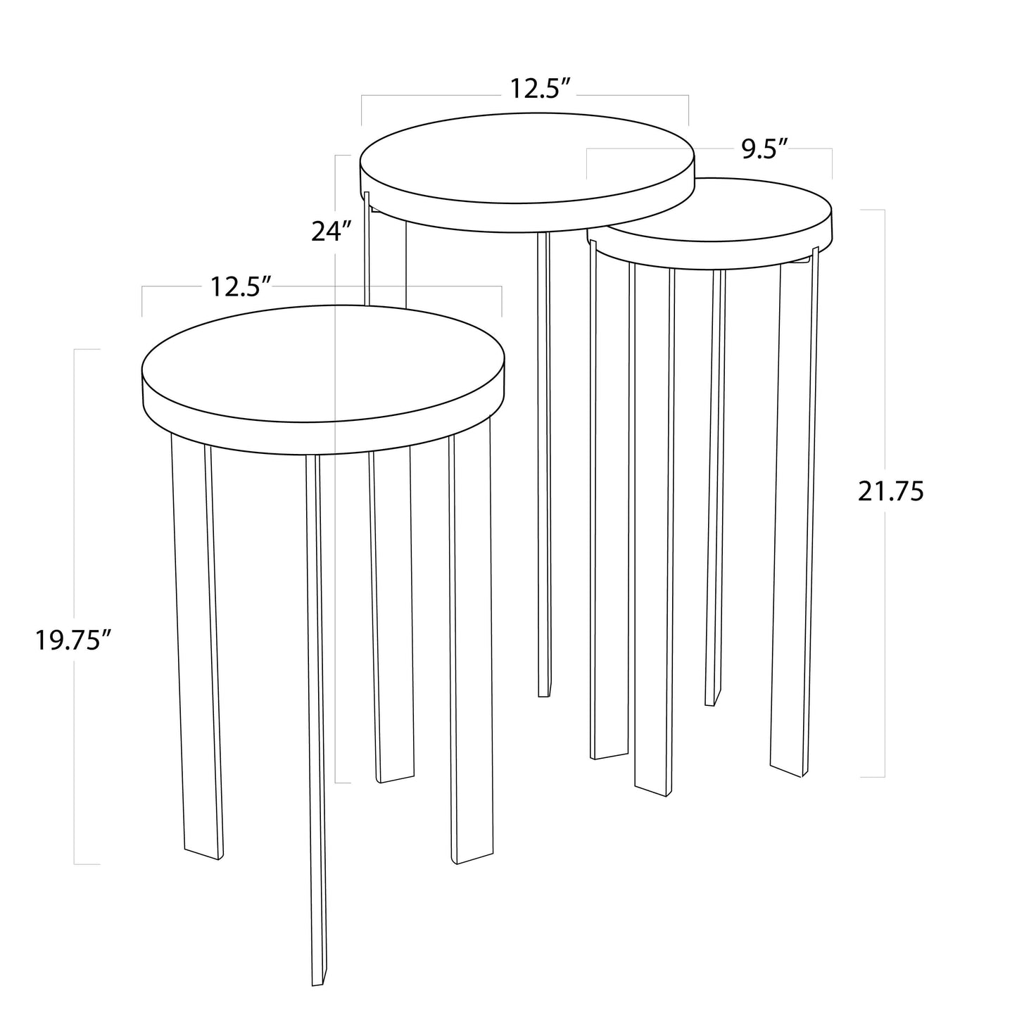 Andres Hair on Hide Mixer Table Set (Polished Nickel)