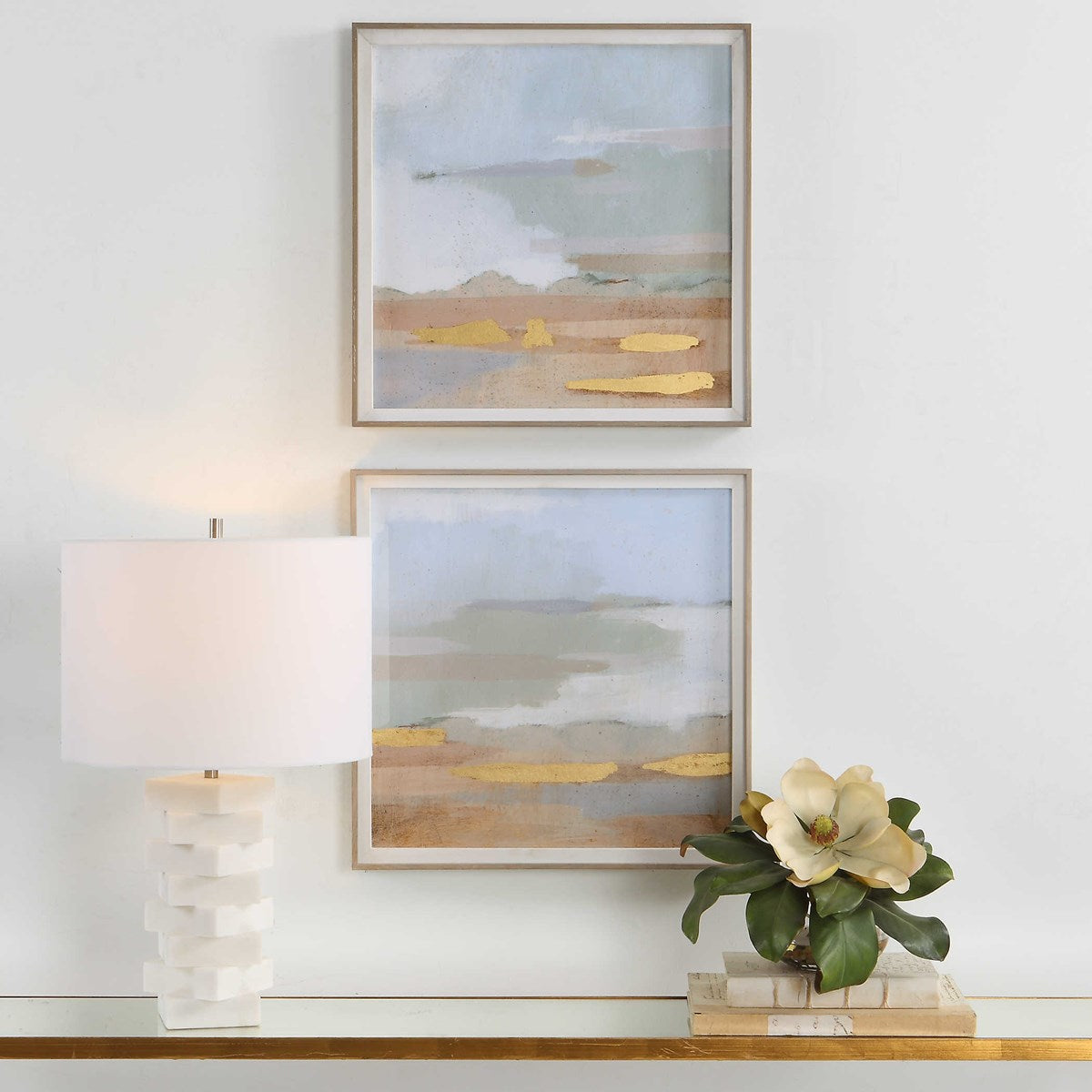 Abstract Coastline Framed Prints S/2