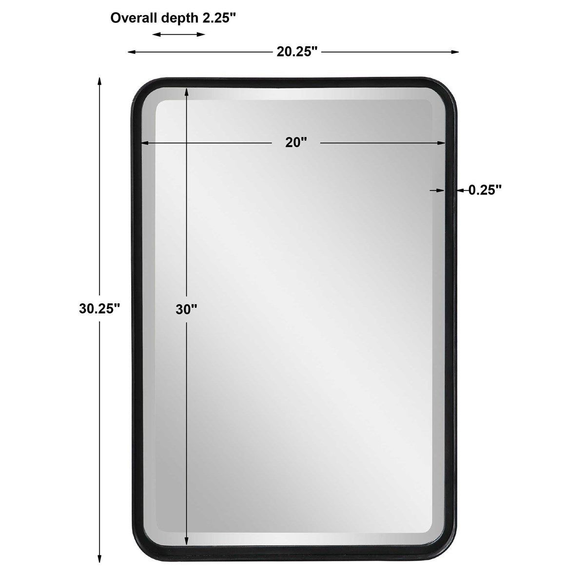 Crofton Vanity Mirror (Black)