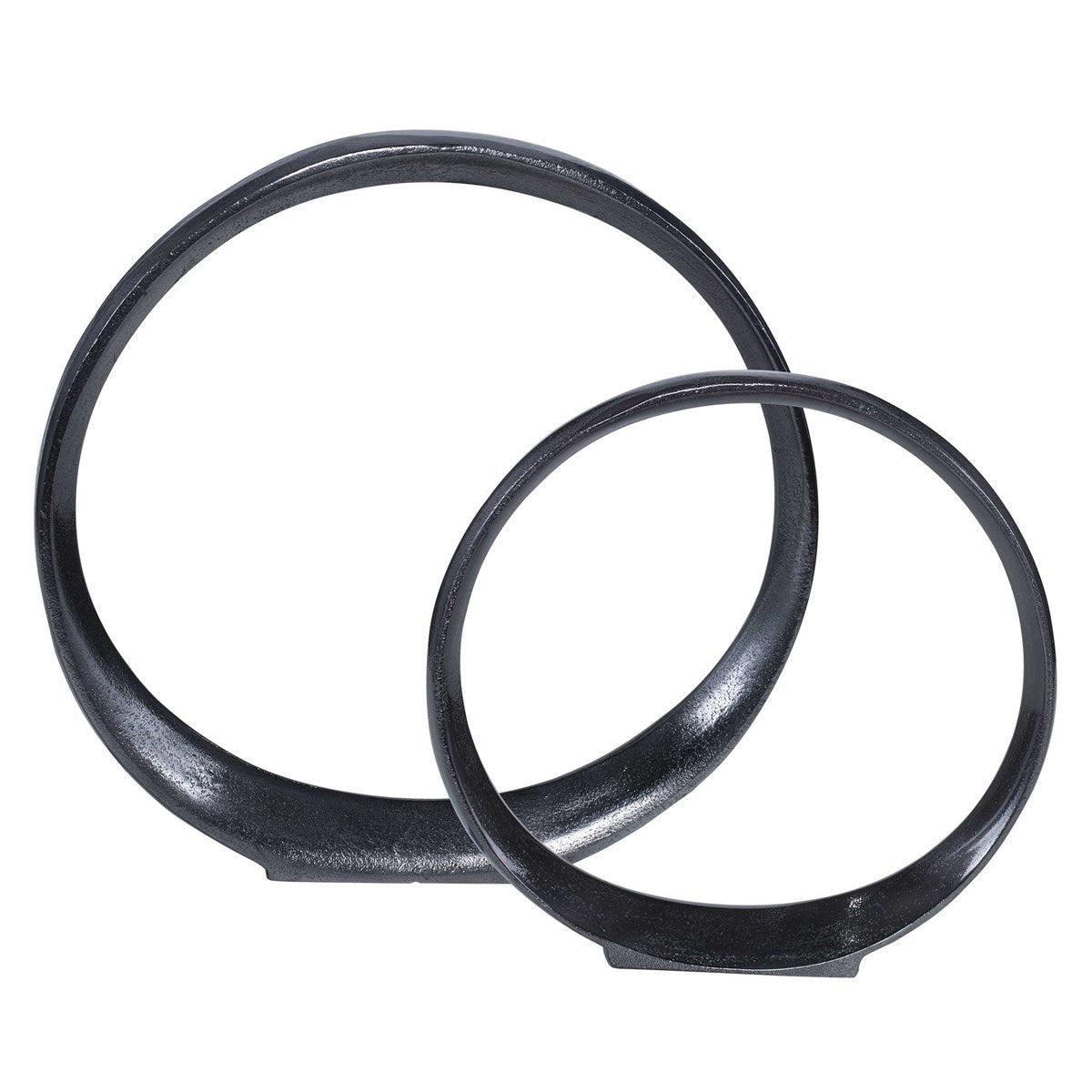 Orbits Ring Sculptures, Black Nickel, S/2