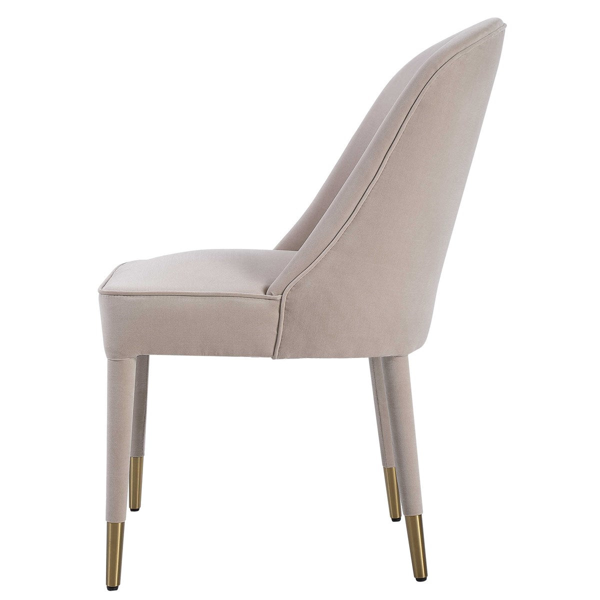 Brie Armless Chair, Champagne, 2 Per Box