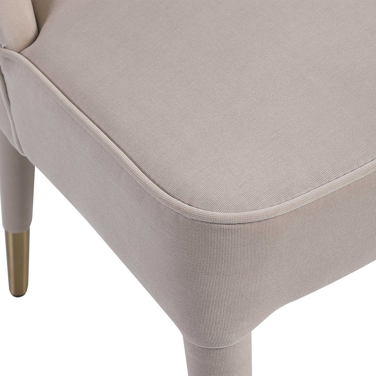 Brie Armless Chair, Champagne, 2 Per Box