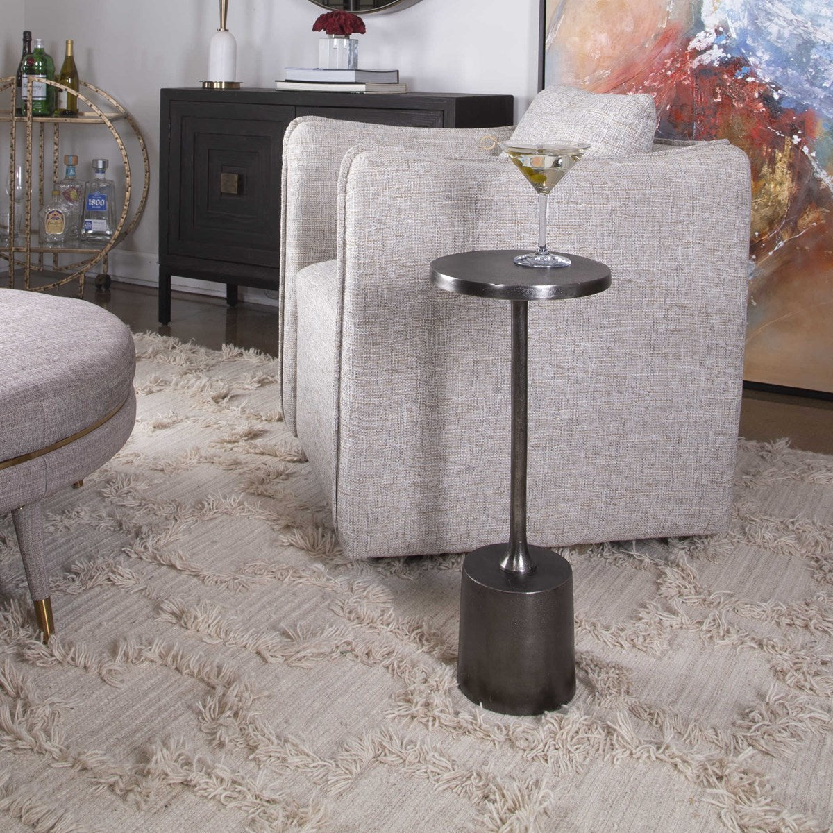 Sanaga Drink Table, Nickel