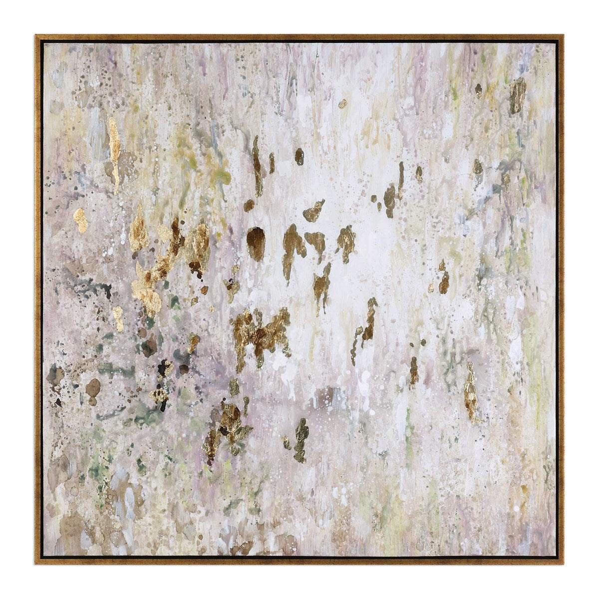 Golden Raindrops Framed Art