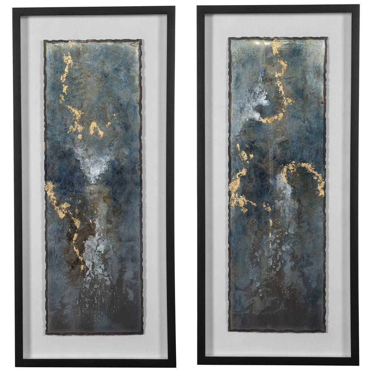 Glimmering Agate Framed Art S/2