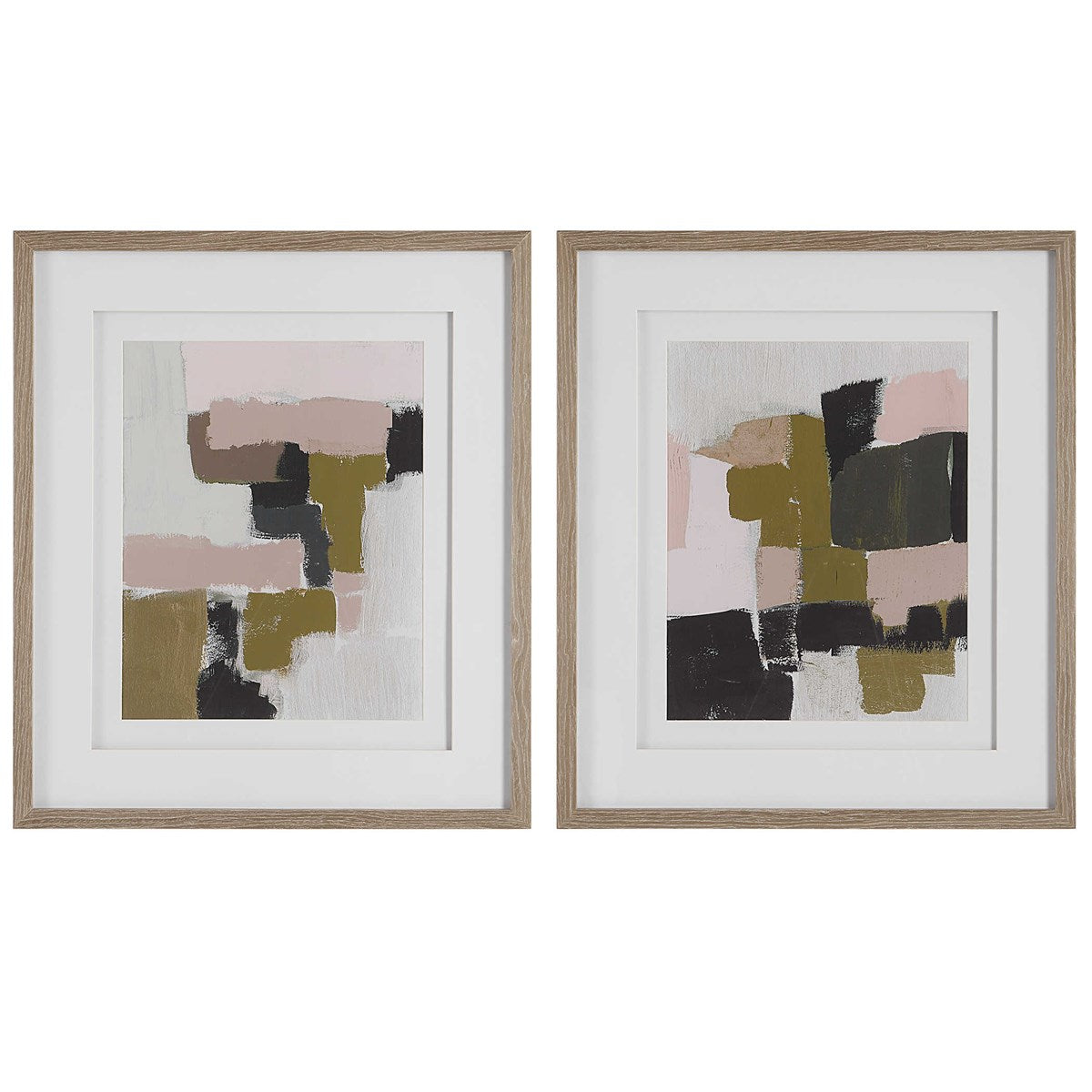 Color Block Framed Art S/2