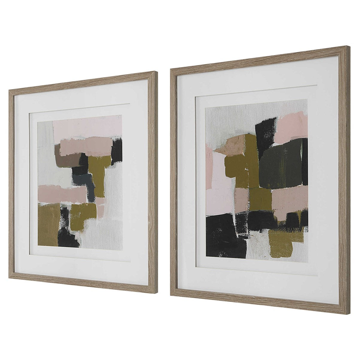 Color Block Framed Art S/2