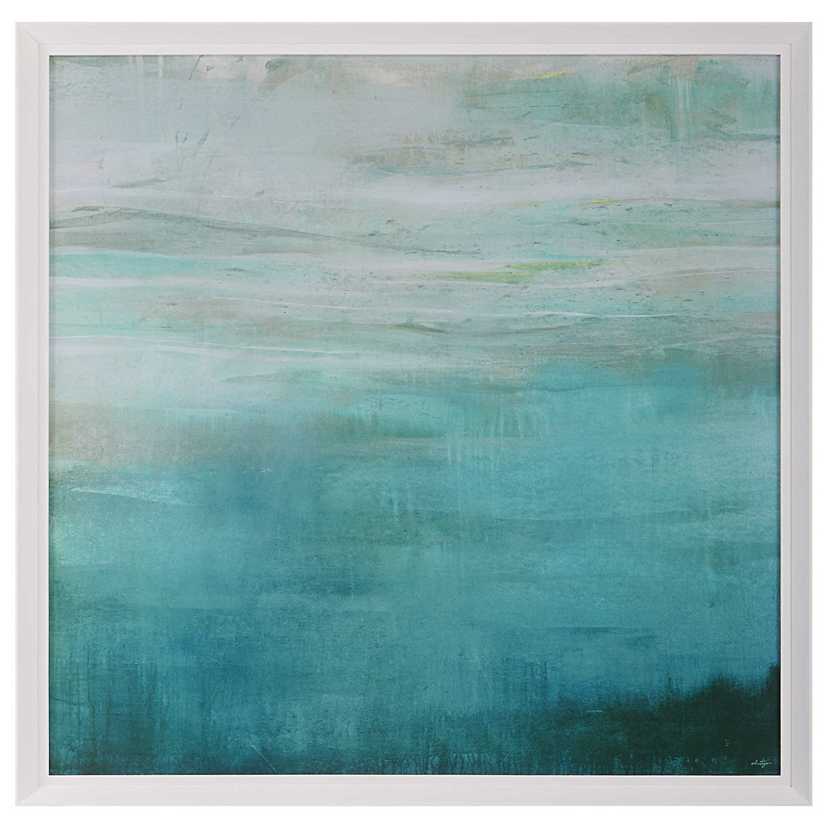 Cancun Teal Framed Art