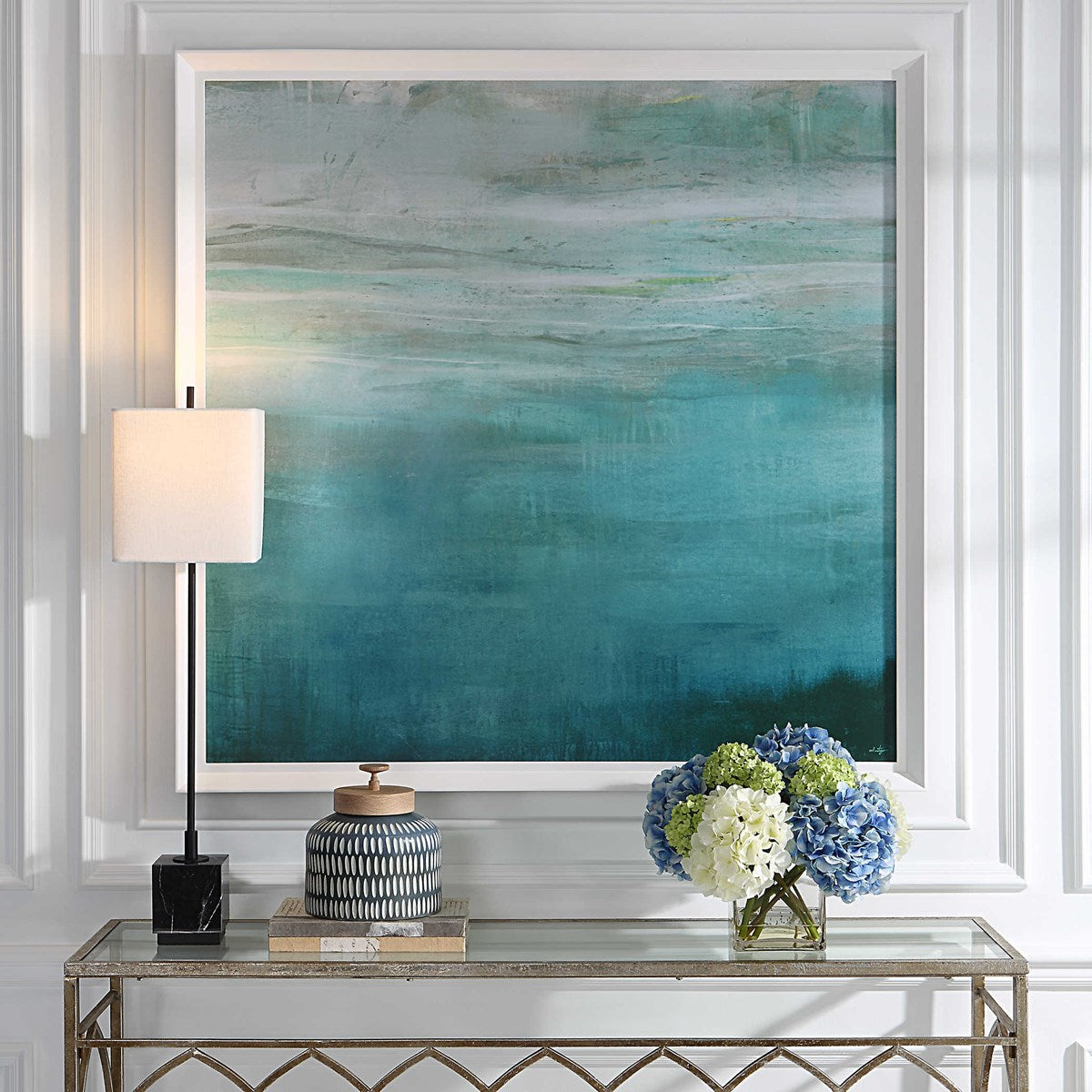 Cancun Teal Framed Art