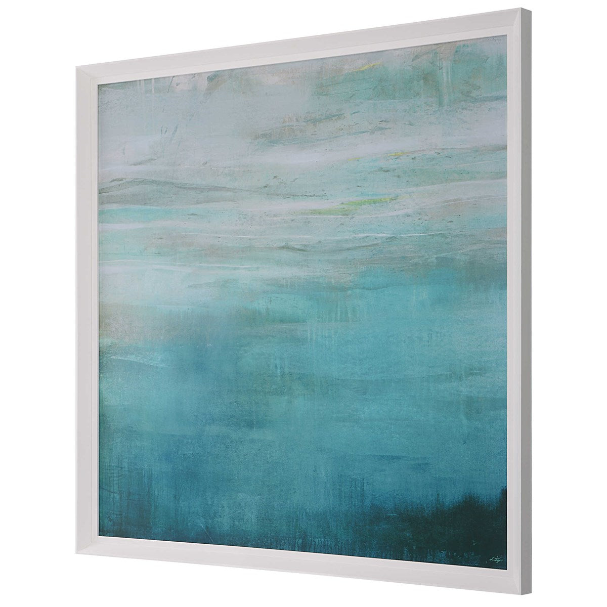 Cancun Teal Framed Art