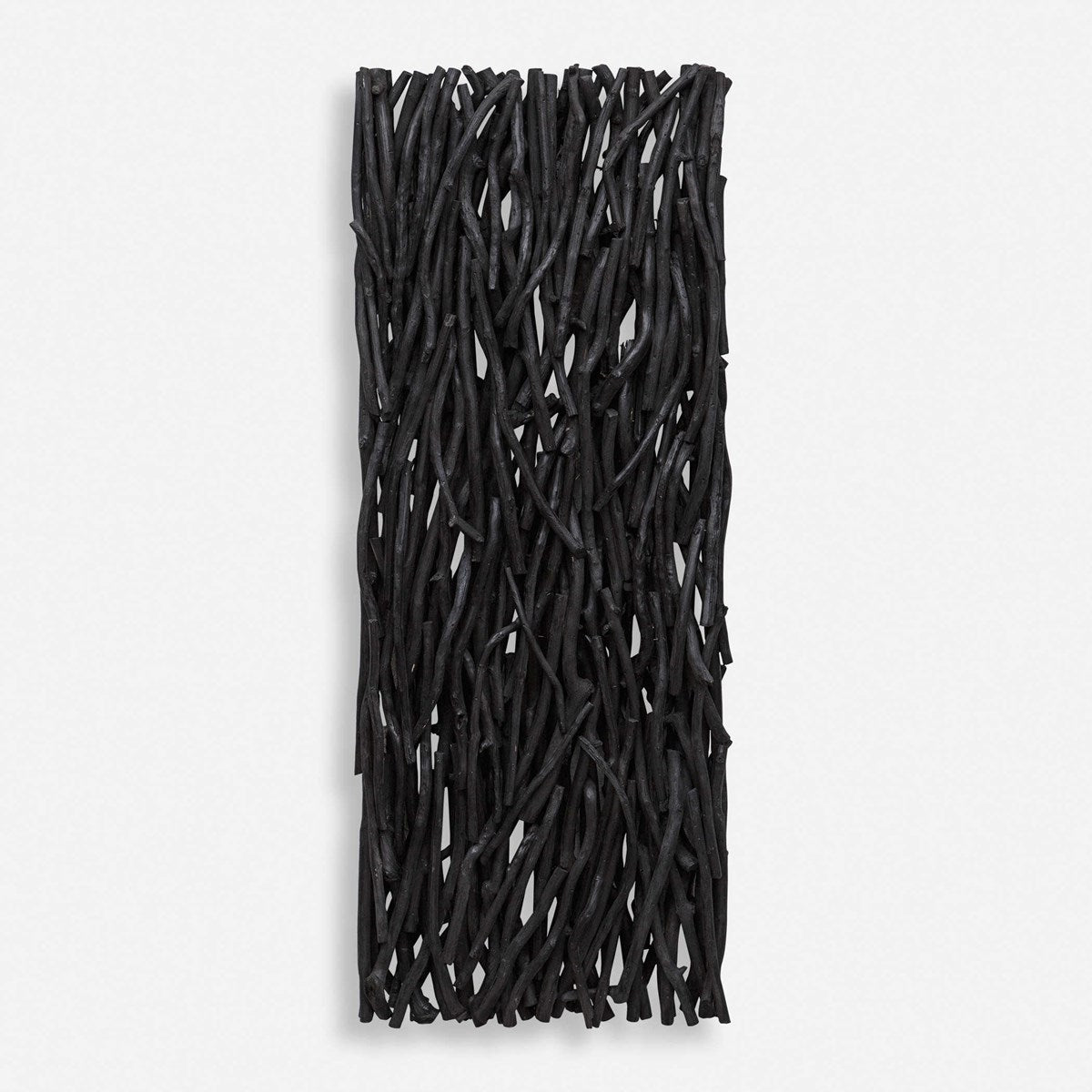 Gathered Teak Wood Wall Decor (Black)