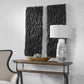 Gathered Teak Wood Wall Decor (Black)