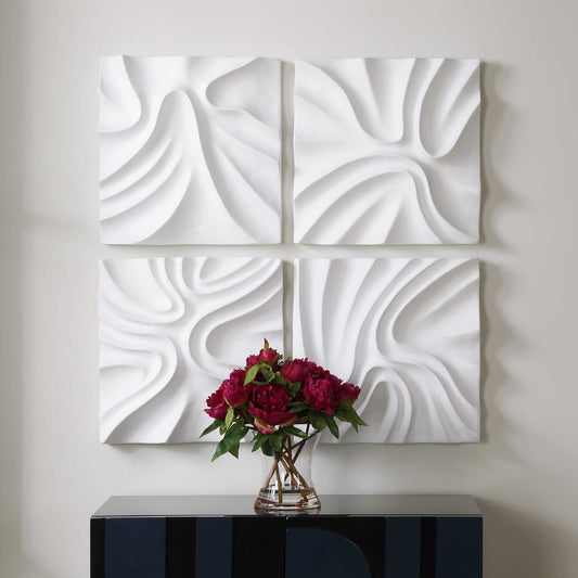 Snowdrift Wall Decor S/4