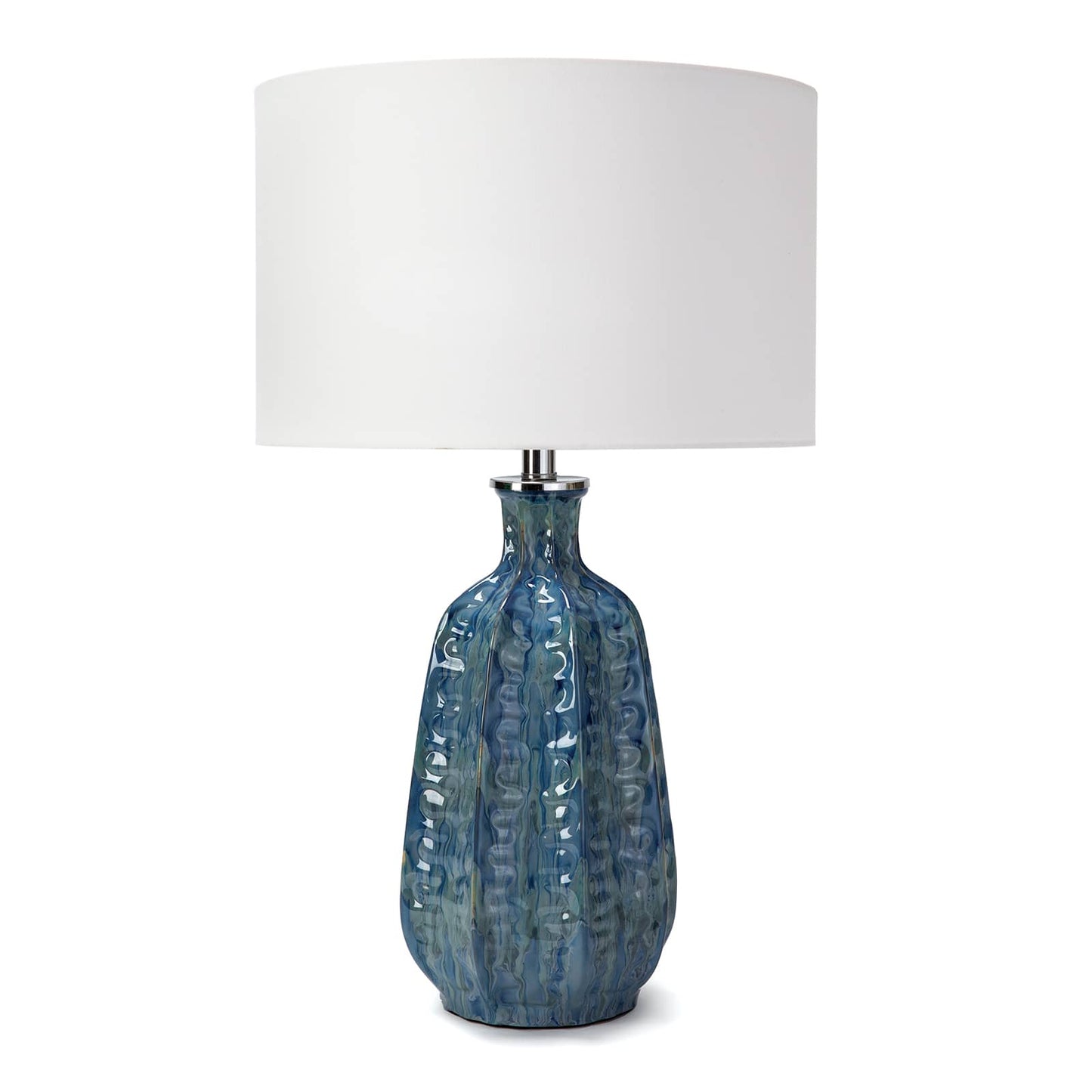 Antigua Ceramic Table Lamp (Blue)