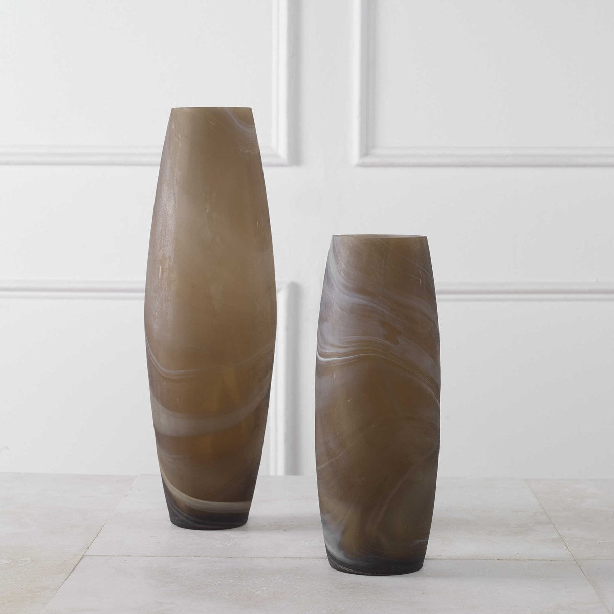 Delicate Swirl Vases S/2