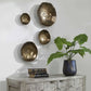 Lucky Coins Outdoor Metal Wall Decor, Brass, S/4