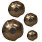 Lucky Coins Outdoor Metal Wall Decor, Brass, S/4