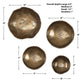Lucky Coins Outdoor Metal Wall Decor, Brass, S/4