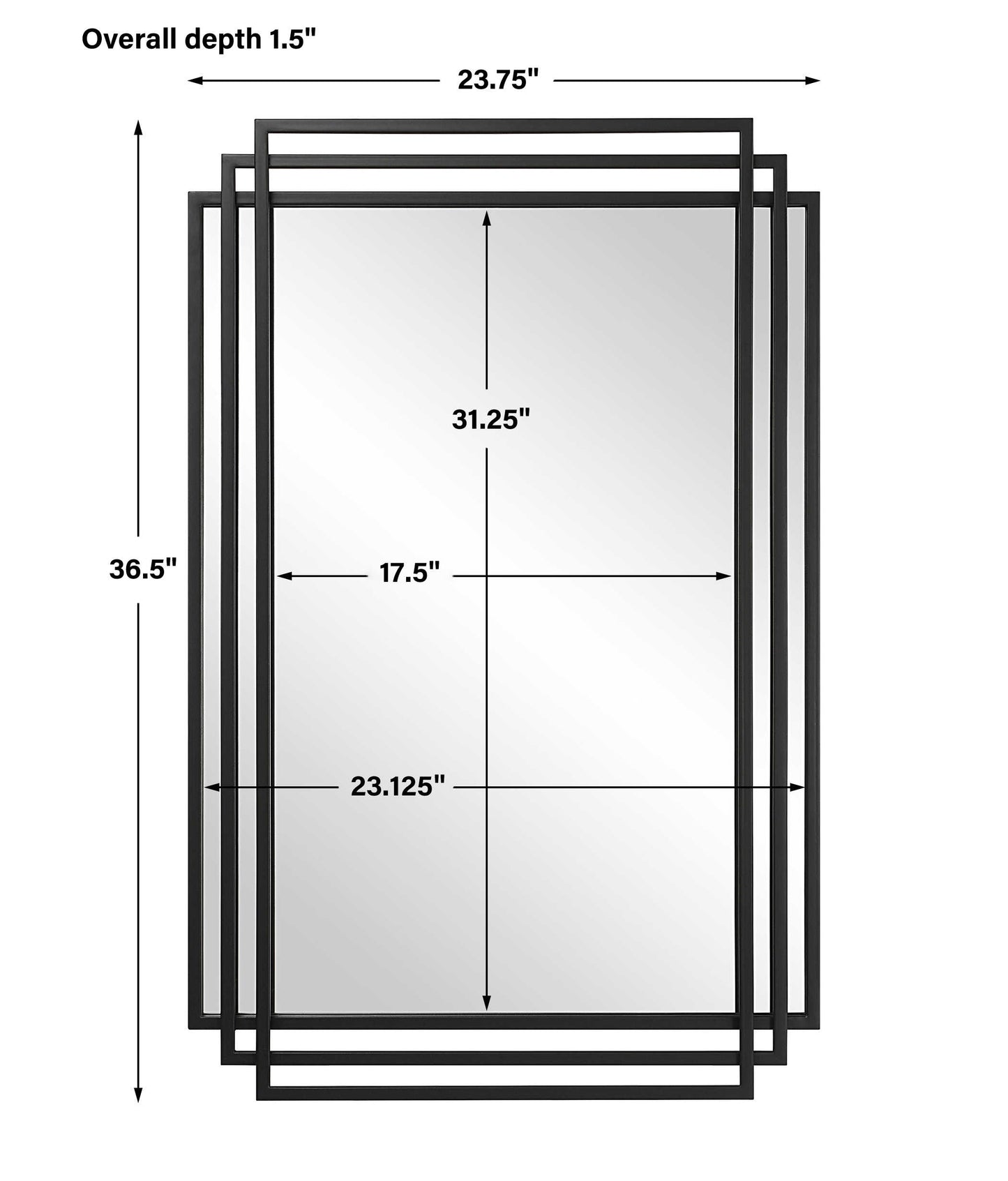 Amherst Mirror, Black