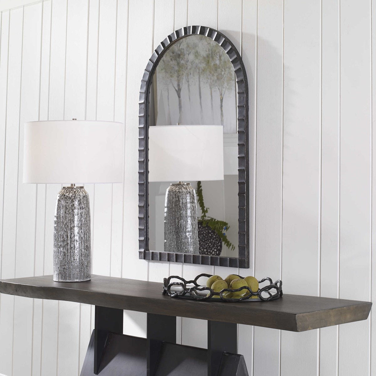 Dandridge Arch Mirror, Black