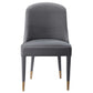 Brie Armless Chair, Gray, 2 Per Box