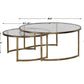 Rhea Nesting Coffee Table (Gold) S/2