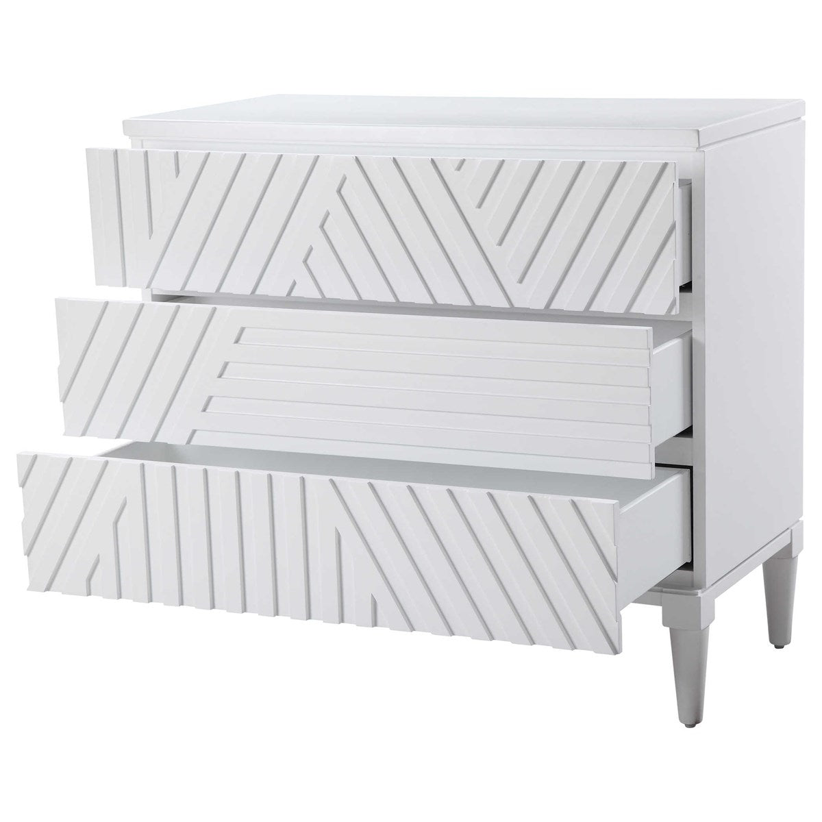 Colby 3 Drawer Chest (White)