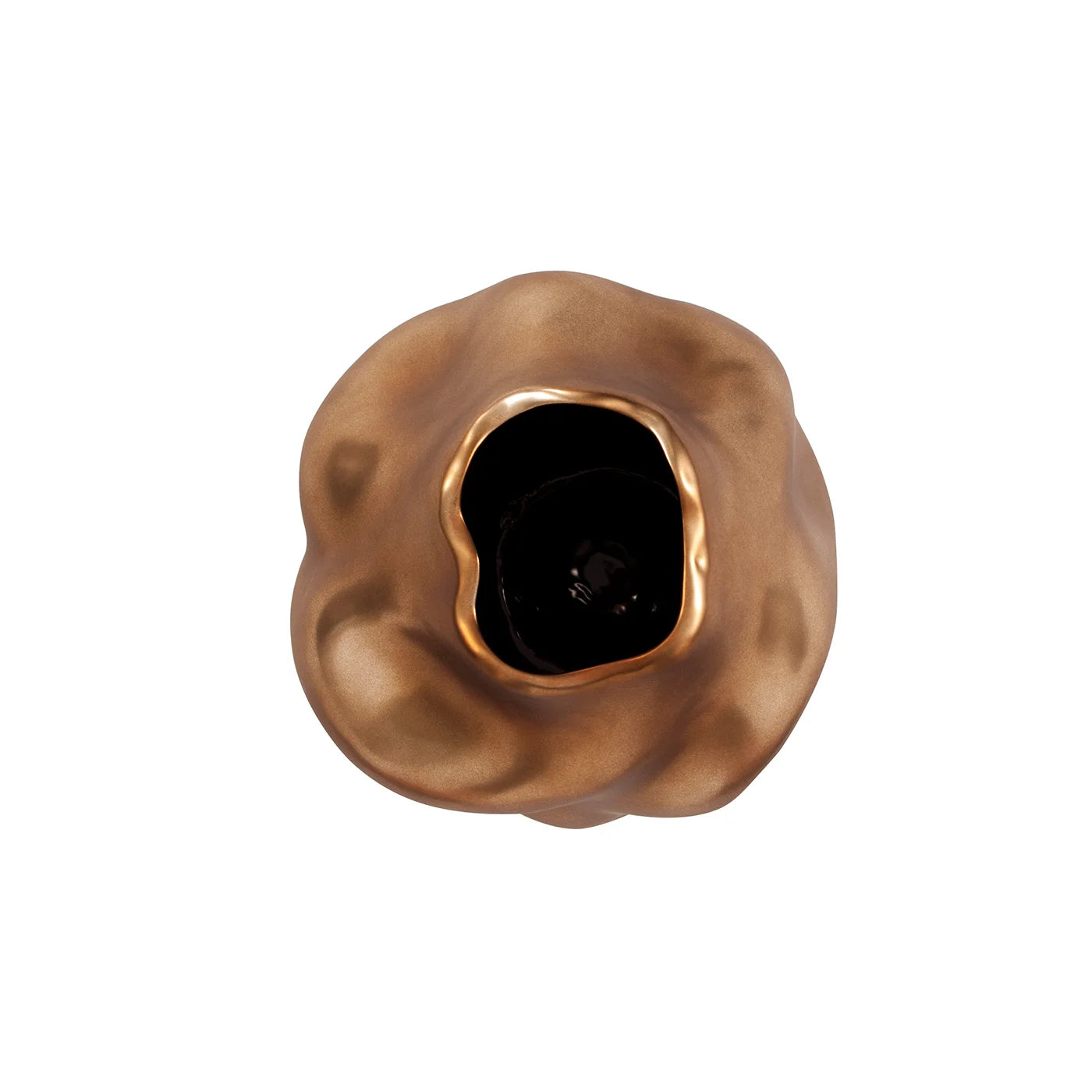 Matte Bronze Abstract Ceramic Vase - Large